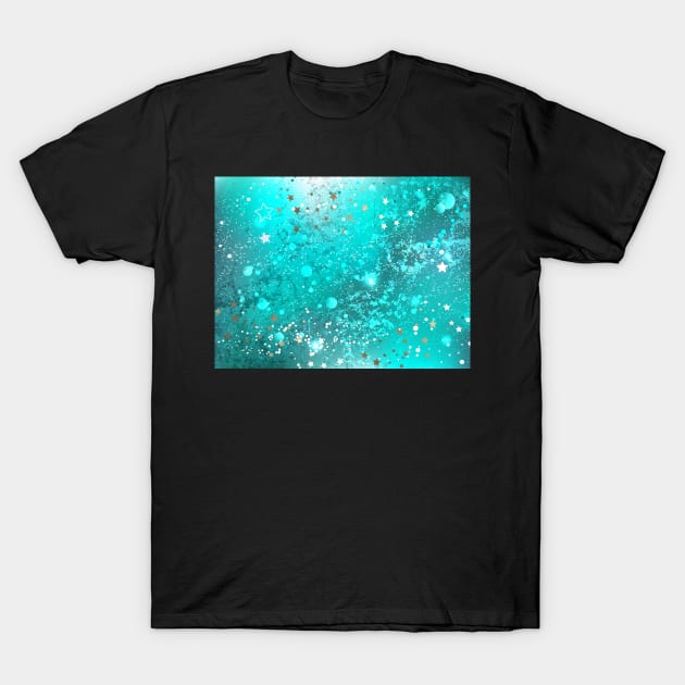 Turquoise Foil Background T-Shirt by Blackmoon9